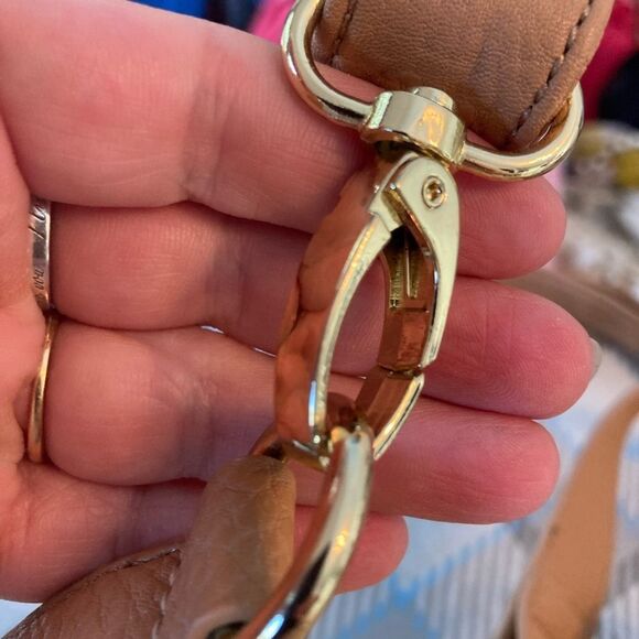 BCBG linen blend purse w/ detachable crossbody strap southwest summer vibe - Picture 13 of 16